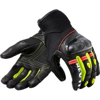 Image of Rev It Metric Motorcycle Gloves XL Black Neon Yellow