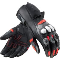 Image of Rev It League 2 Leather Motorcycle Gloves S Black Neon Red