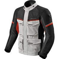 Image of Rev It Outback 3 Motorcycle Jacket S Silver Red
