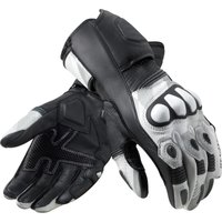 Image of Rev It League 2 Leather Motorcycle Gloves L Black Grey