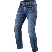 Image of Rev It Detroit TF Medium Blue Motorcycle Jeans (L34) (W31)