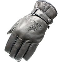 Black Echo Leather Motorcycle Gloves M