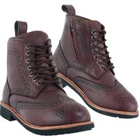 Black Officer Brogue Motorcycle Boots 43 Dark Red (UK 9)
