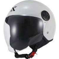 Shox Interceptor Open Face Motorcycle Helmet M Gloss White
