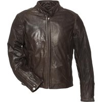 Image of Black Notus Leather Motorcycle Jacket S (38) Brown