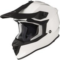 Black Gravel Solid Motocross Helmet S Gloss White