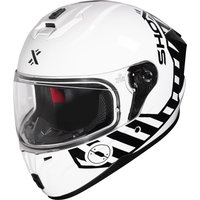 Shox Apex Core Motorcycle Helmet M Gloss White Black