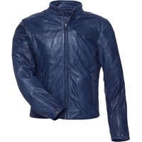 Black Notus Leather Motorcycle Jacket M (40) Blue