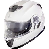 Image of Shox Destination Solid Flip Front Motorcycle Helmet XS Gloss White