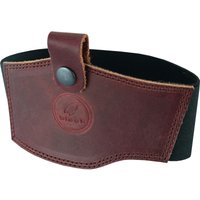 Black Leather Motorcycle Boot Gear Shifter Pad Dark Red