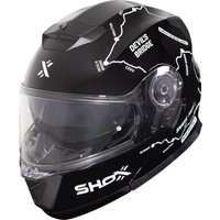 Shox Destination Route Flip Front Motorcycle Helmet XL Gloss Black