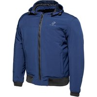 Black Premium Soft Shell Motorcycle Hoodie 5XL Blue