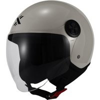 Image of Shox Interceptor Open Face Motorcycle Helmet XXL Gloss Grey