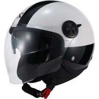 Shox Interceptor SV Ranger Open Face Motorcycle Helmet M Gloss Black White