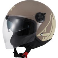 Shox Interceptor SV Delta Open Face Motorcycle Helmet M Matt Caramel Mocha