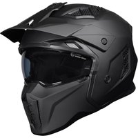 Image of Black Street Fighter Open Face Motorcycle Helmet XS Matt Black