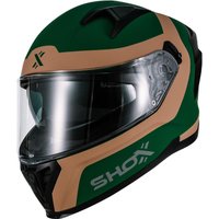 Image of Shox Rapid Advance Motorcycle Helmet XS Matt Green Sand