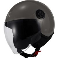 Shox Interceptor Open Face Motorcycle Helmet L Gloss Dark Grey
