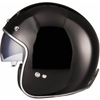 Image of Black Classic Open Face Motorcycle Helmet XS Black
