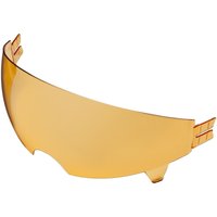 Black Classic Open Face Helmet Internal Visor HD Orange