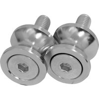 Black Pro Range CNC Aluminium Bobbins 8mm Silver