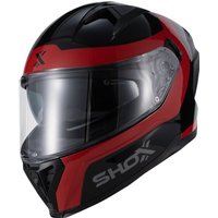 Image of Shox Rapid Advance Motorcycle Helmet XS Gloss Black Red