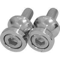 Black Pro Range CNC Aluminium Bobbins 10mm 1.50 Silver