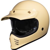 Black Royale II Retro Motorcycle Helmet L Gloss Cream