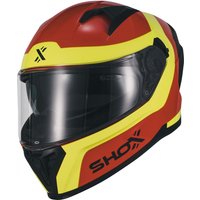 Image of Shox Rapid Advance Motorcycle Helmet XXL Gloss Orange Hi-Vis Yellow