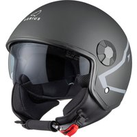 Image of Agrius Score Shield Open Face Motorcycle Helmet XXL Matt Black