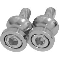 Black Pro Range CNC Aluminium Bobbins 10mm 1.25 Silver