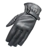Image of Black Axel Leather Motorcycle Gloves XXL