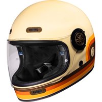 Image of Black Orbit Retrograde Motorcycle Helmet XS Gloss Cream