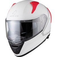 Agrius Storm Shield Motorcycle Helmet L Matt Light Grey Red