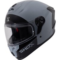 Image of Shox Apex Base Motorcycle Helmet M Gloss Grey Black