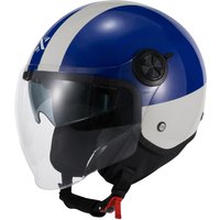 Shox Interceptor SV Ranger Open Face Motorcycle Helmet L Gloss Grey Blue
