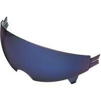 Black Classic Open Face Helmet Internal Visor Iridium Blue