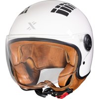 Shox Jetstream Solid Open Face Motorcycle Helmet L Gloss White