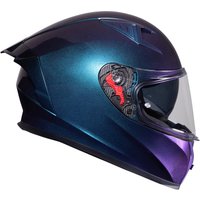 Black Atom Motorcycle Helmet M Gloss Chameleon Blue