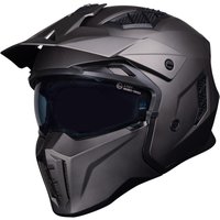 Black Street Fighter Open Face Motorcycle Helmet S Matt Bronze