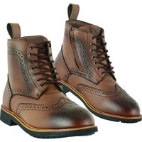 Black Officer Brogue Motorcycle Boots 41 Brown (UK 7)