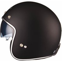 Image of Black Classic Open Face Motorcycle Helmet S Matt Black