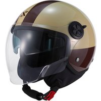 Shox Interceptor SV Ranger Open Face Motorcycle Helmet S Gloss Burgundy Sand