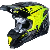 Image of Just1 J40 Shooter Motocross Helmet - Camo Fluo Yellow Black