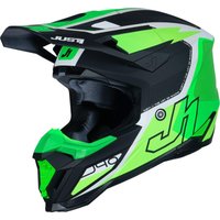 Image of Just1 J40 Flash Motocross Helmet XL Matt Fluo Green White Black