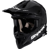 Image of Shark Varial RS Carbon Skin Motocross Helmet XXS Carbon Black White (DWD)