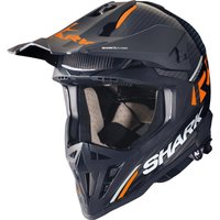 Image of Shark Varial RS Carbon Flair Motocross Helmet XXL Carbon Black Orange (DOD)