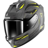 Shark Skwal i3 Linik Motorcycle Helmet M Matt Grey Yellow (AYK)