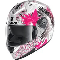 Image of Shark Ridill Nelum Motorcycle Helmet XS White Black Violet (WKV)