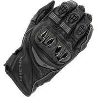 Richa Rotate Leather Motorcycle Gloves L Black Grey